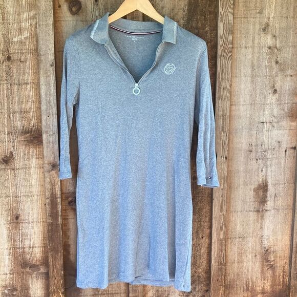 TOMMY HILFIGER Cotton
T-shirt Dress with Zip Placket - Picture 2 of 14